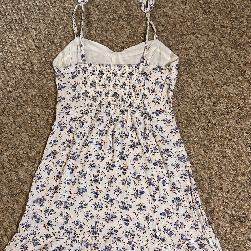 Aeropostale Blue and White Floral Mini Dress